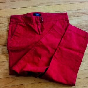 Talbota Red Brocade Cropped Pants